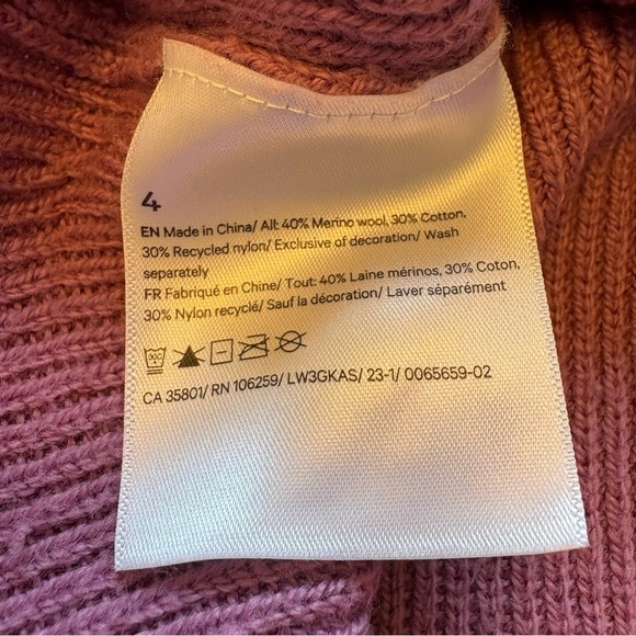Lululemon Merino Wool Ribbed Crewneck Sweater Velvet Dust Purple Knit Size 4 - Picture 13 of 13